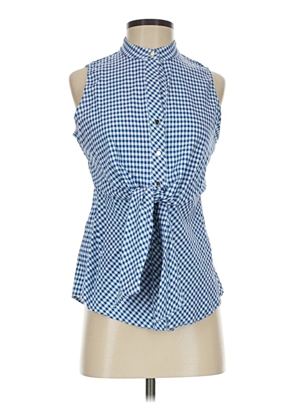 Sara Campbell Gingham Tie-Front Top